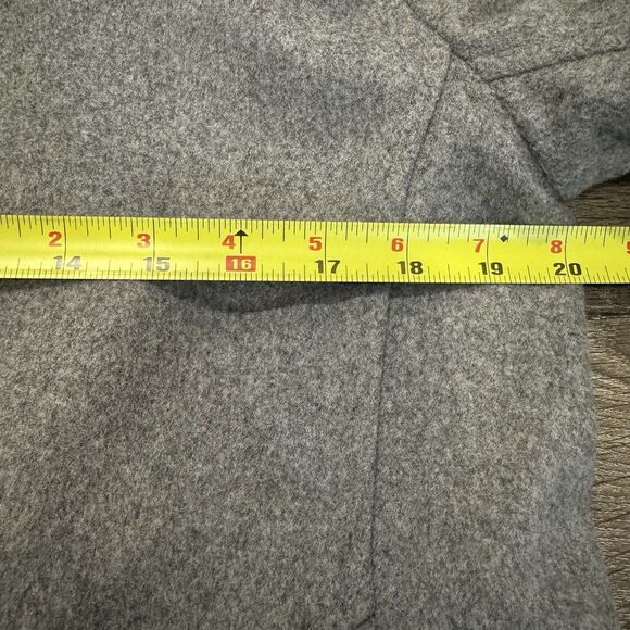 Pendleton Cascade Wool Campbell Pea Coat Gray Wmns Sz S Hooded Lined Parka Zip - Picture 8 of 11